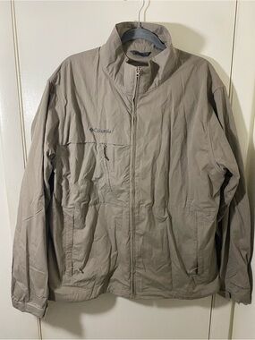 Columbia Men's Light Taupe Full-Zip Shell Jacket